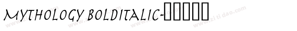 Mythology BoldItalic字体转换